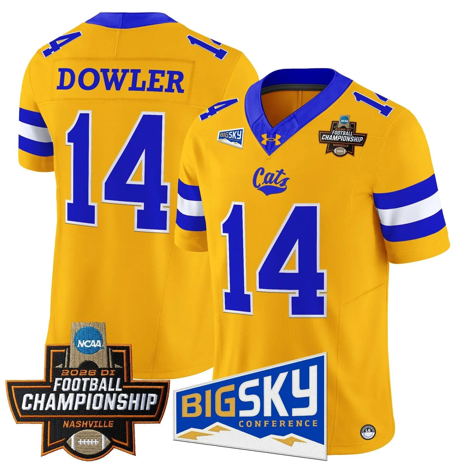 Montana State Bobcats 2026 Football Championship Vapor Limited Football Jersey 67 Montana State Bobcats 2026 Football Championship Vapor Limited Football Jersey
