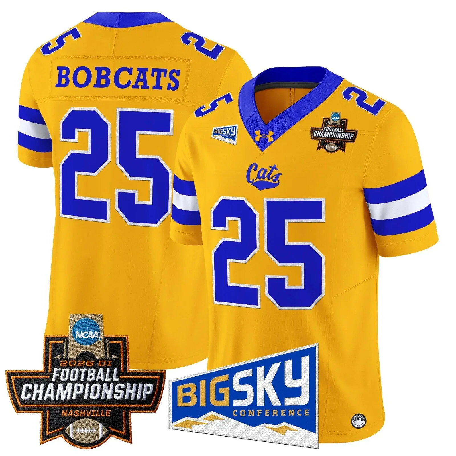 Montana State Bobcats 2026 Football Championship Vapor Limited Football Jersey 70 Montana State Bobcats 2026 Football Championship Vapor Limited Football Jersey