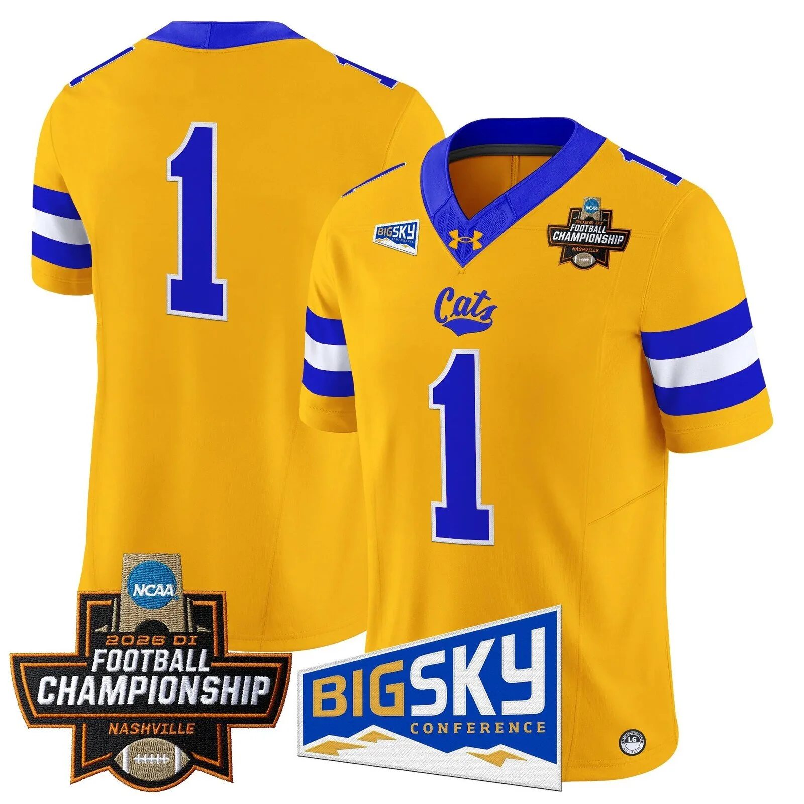 Montana State Bobcats 2026 Football Championship Vapor Limited Football Jersey 71 Montana State Bobcats 2026 Football Championship Vapor Limited Football Jersey