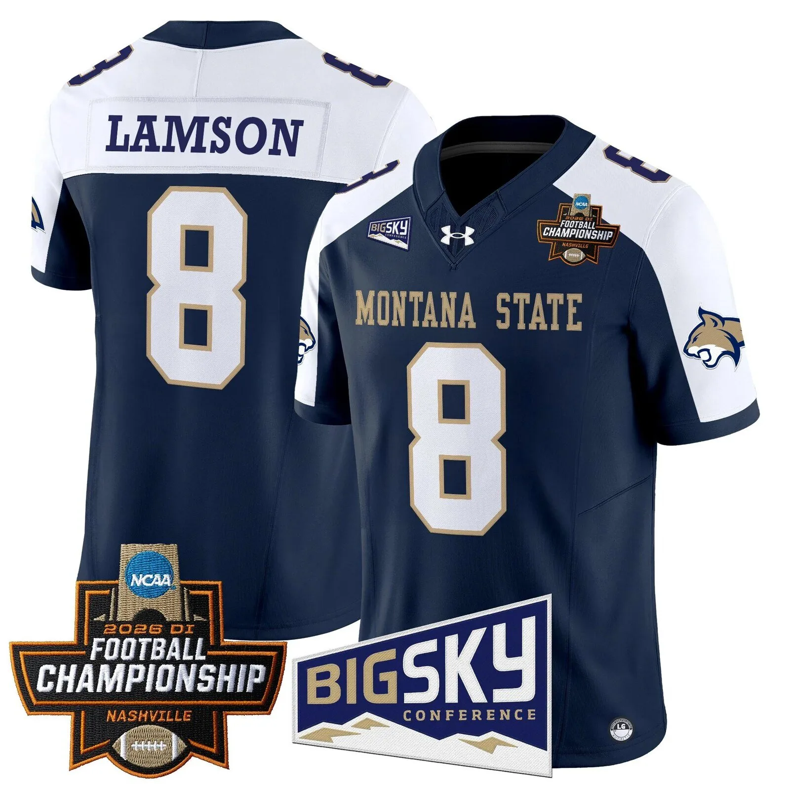 Montana State Bobcats 2026 Football Championship Vapor Limited Football Jersey 72 Montana State Bobcats 2026 Football Championship Vapor Limited Football Jersey