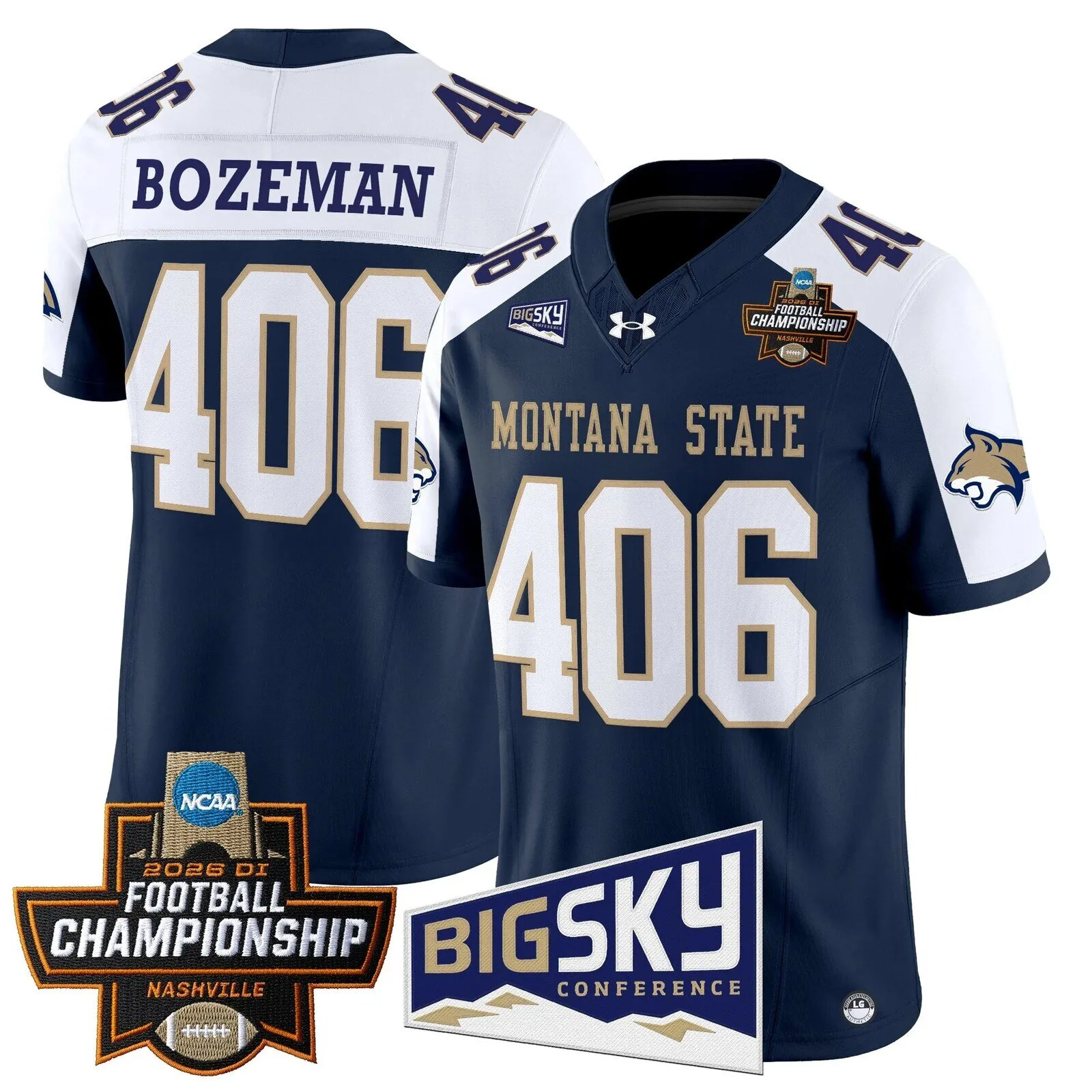 Montana State Bobcats 2026 Football Championship Vapor Limited Football Jersey 73 Montana State Bobcats 2026 Football Championship Vapor Limited Football Jersey