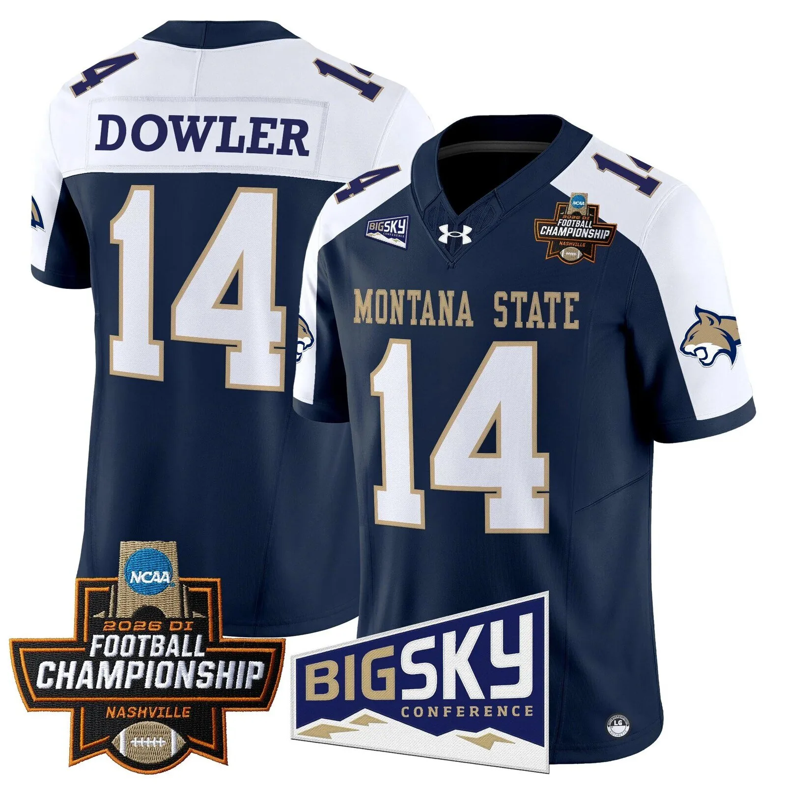 Montana State Bobcats 2026 Football Championship Vapor Limited Football Jersey 75 Montana State Bobcats 2026 Football Championship Vapor Limited Football Jersey