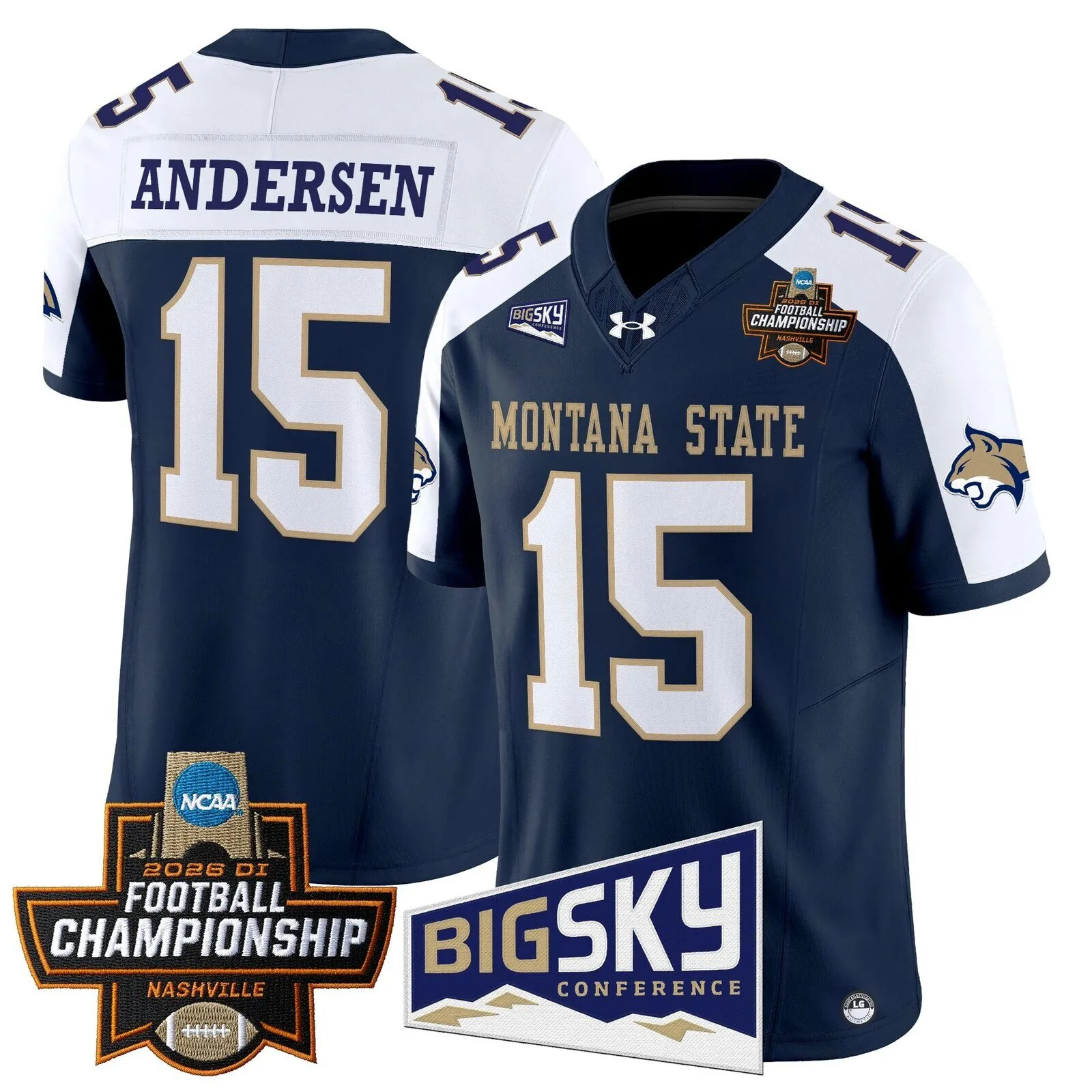 Montana State Bobcats 2026 Football Championship Vapor Limited Football Jersey 77 Montana State Bobcats 2026 Football Championship Vapor Limited Football Jersey