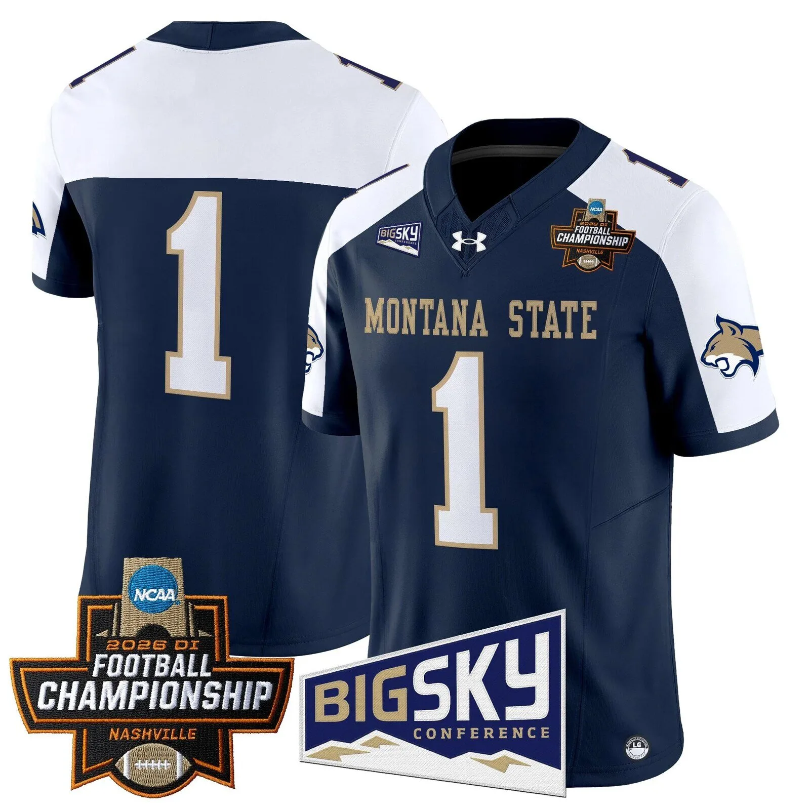 Montana State Bobcats 2026 Football Championship Vapor Limited Football Jersey 79 Montana State Bobcats 2026 Football Championship Vapor Limited Football Jersey
