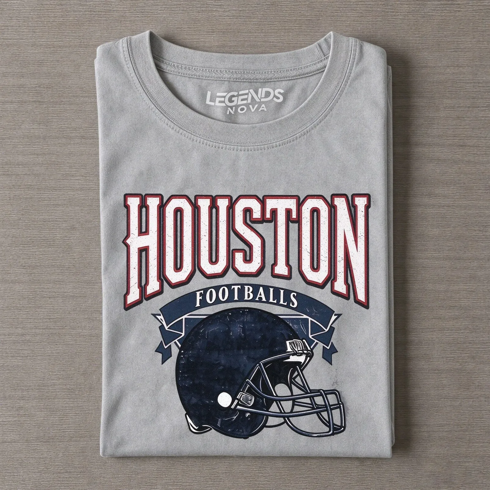 Houston Football Distressed Graphic T-Shirt