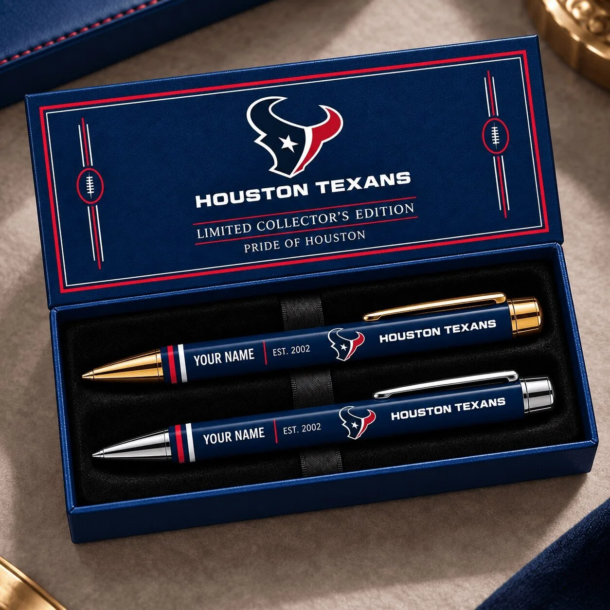 Houston Texans Personalized Ballpoint Pen Set, Limited Collector's Edition