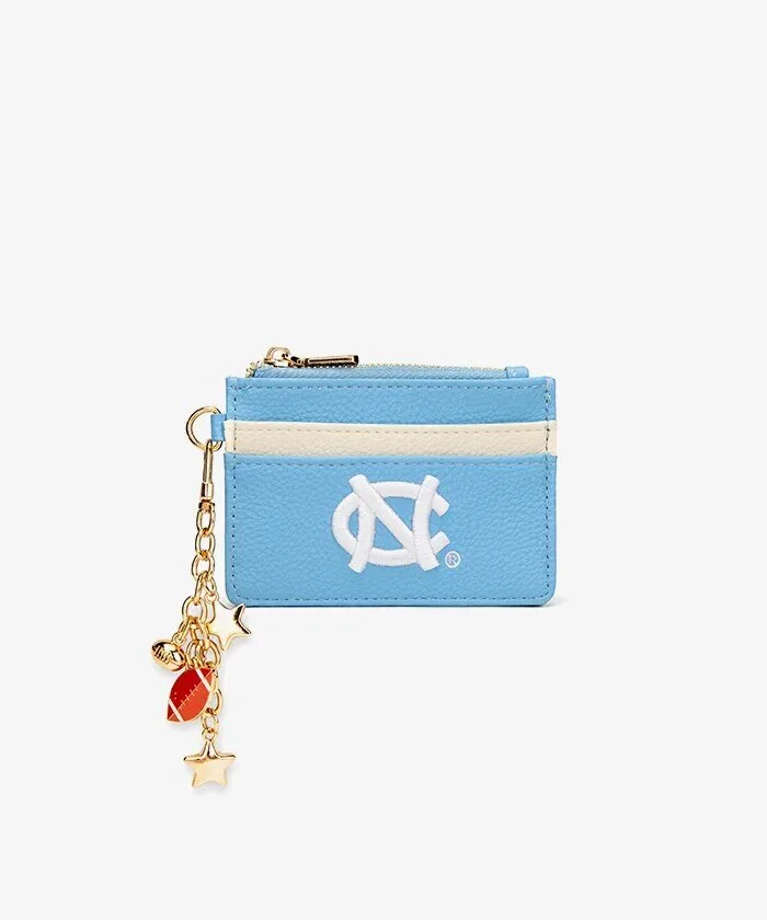 North Carolina Tar Heels Football Charm Card Holder Wallet