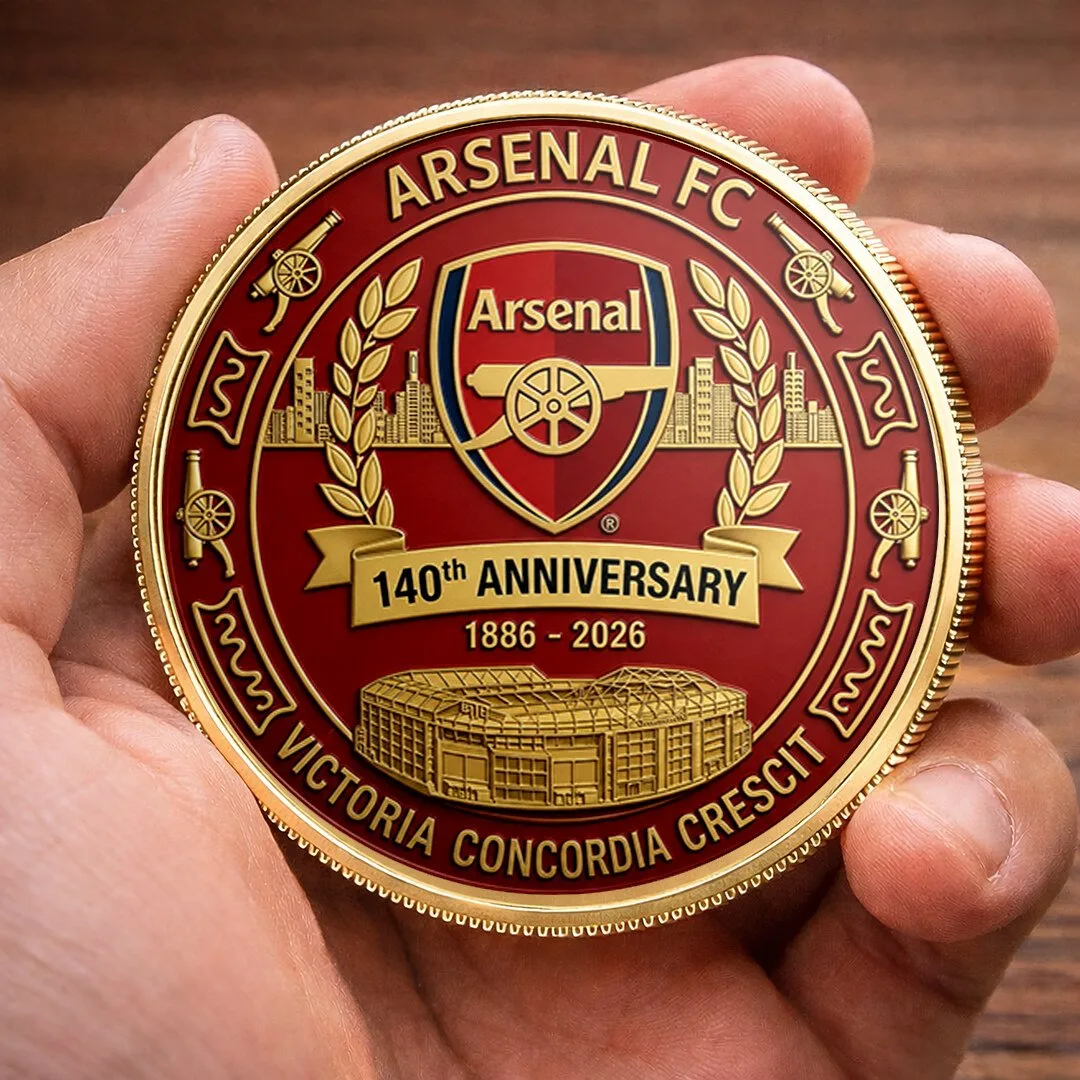 Arsenal Football Club 140th Anniversary Commemorative Coin Collectible 8 Arsenal Football Club 140th Anniversary Commemorative Coin Collectible