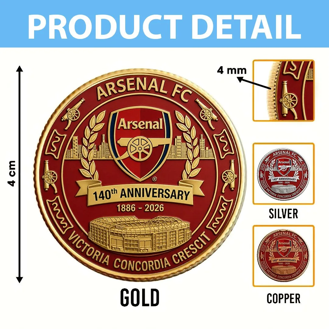 Arsenal Football Club 140th Anniversary Commemorative Coin Collectible 9 Arsenal Football Club 140th Anniversary Commemorative Coin Collectible