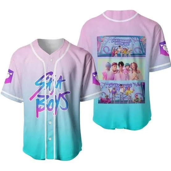 Seventeen K-Pop Group Play Games With Us Baseball Jersey