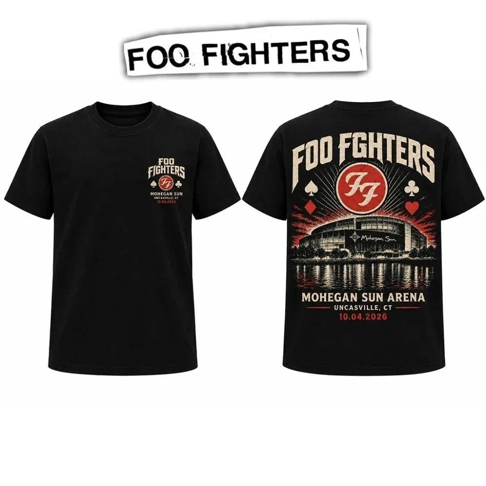 Foo Fighters Mohegan Sun Arena 2026 Concert Tour Black T-Shirt 1 Foo Fighters Mohegan Sun Arena 2026 Concert Tour Black T-Shirt