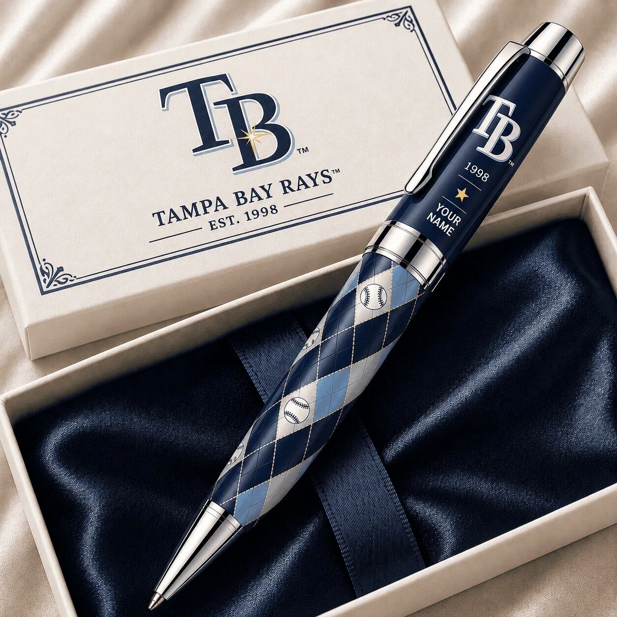 Tampa Bay Rays MLB Baseball Team Personalized Vintage Ballpoint Pen Gift