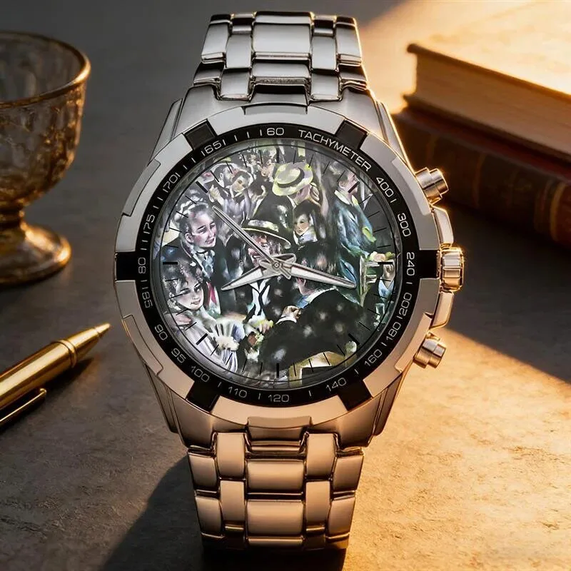 Rod Stewart Album Art Stainless Steel Chronograph Watch