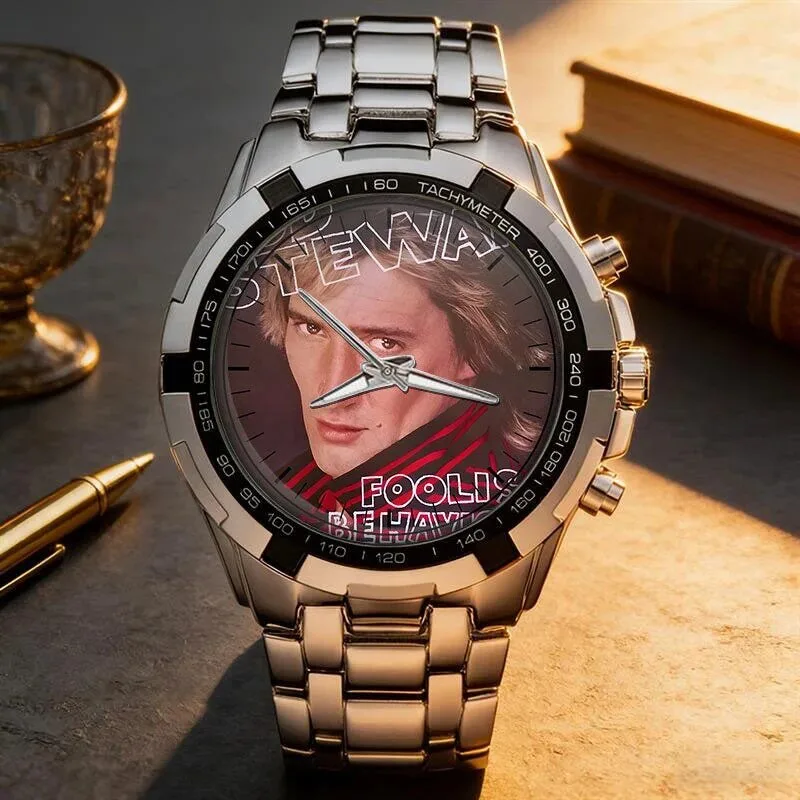 Rod Stewart Album Art Stainless Steel Chronograph Watch 47 Rod Stewart Album Art Stainless Steel Chronograph Watch