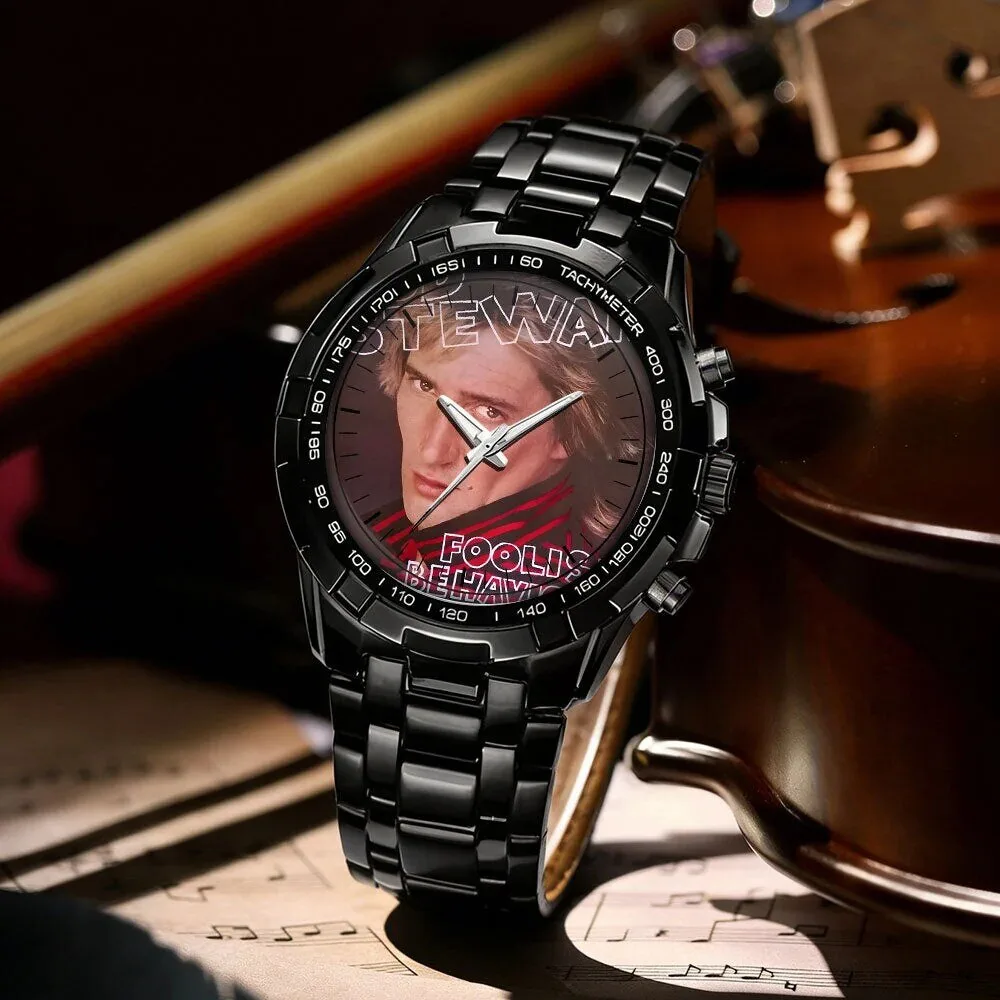 Rod Stewart Album Art Stainless Steel Chronograph Watch 48 Rod Stewart Album Art Stainless Steel Chronograph Watch