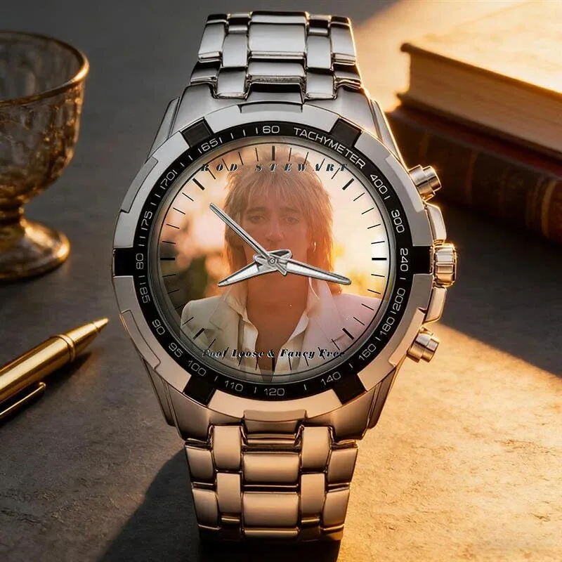 Rod Stewart Album Art Stainless Steel Chronograph Watch 49 Rod Stewart Album Art Stainless Steel Chronograph Watch