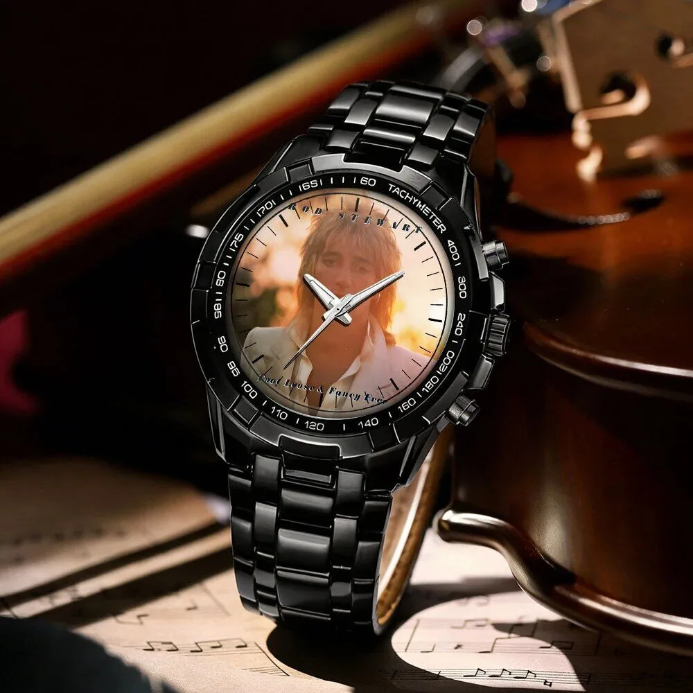 Rod Stewart Album Art Stainless Steel Chronograph Watch 50 Rod Stewart Album Art Stainless Steel Chronograph Watch