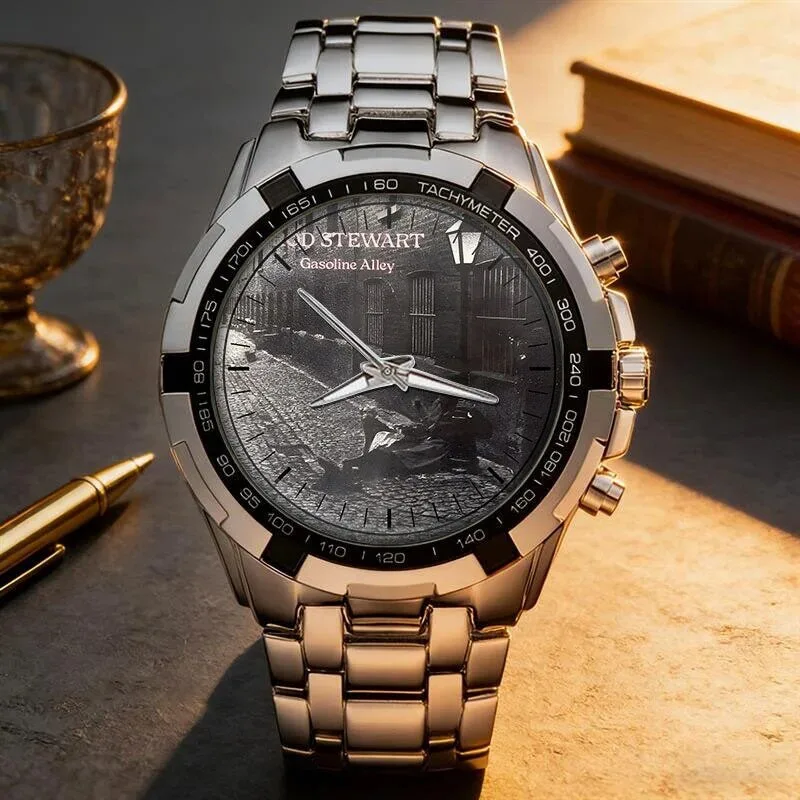Rod Stewart Album Art Stainless Steel Chronograph Watch 51 Rod Stewart Album Art Stainless Steel Chronograph Watch