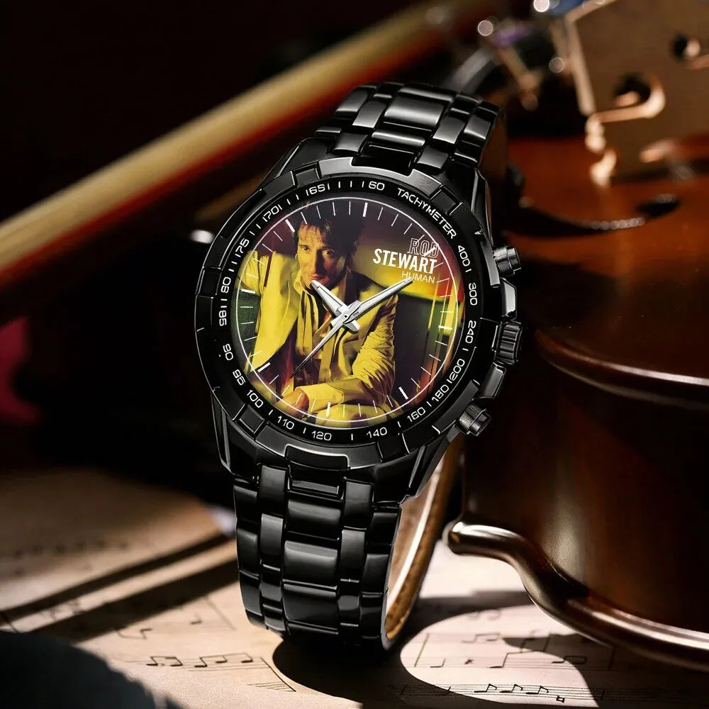 Rod Stewart Album Art Stainless Steel Chronograph Watch 54 Rod Stewart Album Art Stainless Steel Chronograph Watch