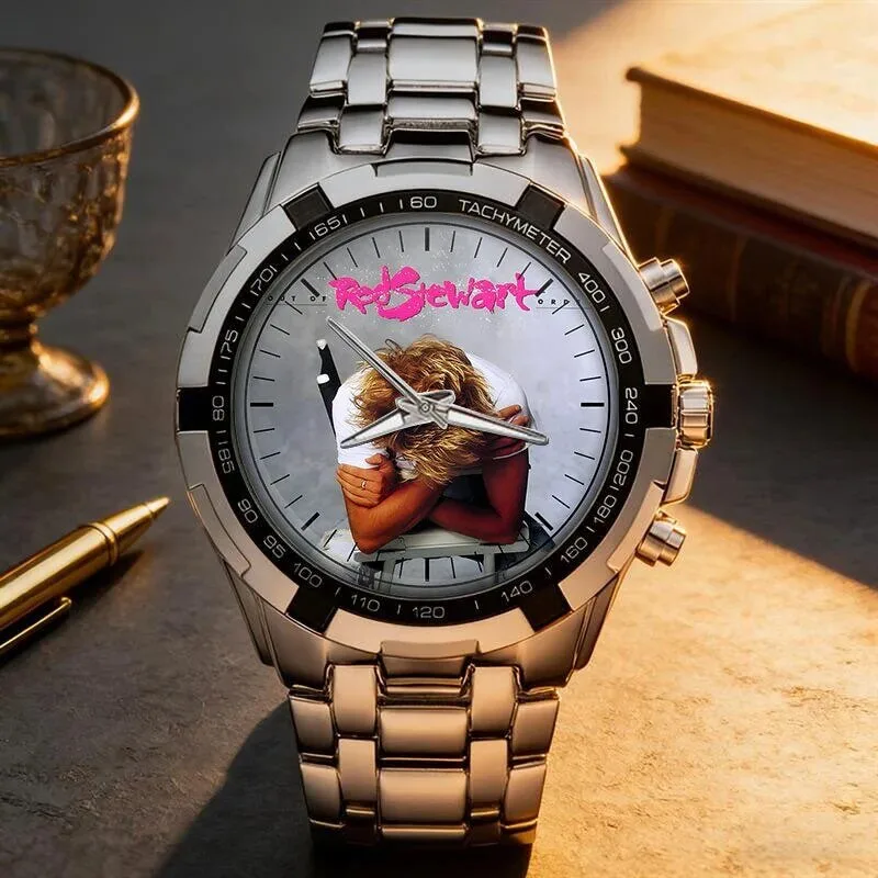 Rod Stewart Album Art Stainless Steel Chronograph Watch 57 Rod Stewart Album Art Stainless Steel Chronograph Watch