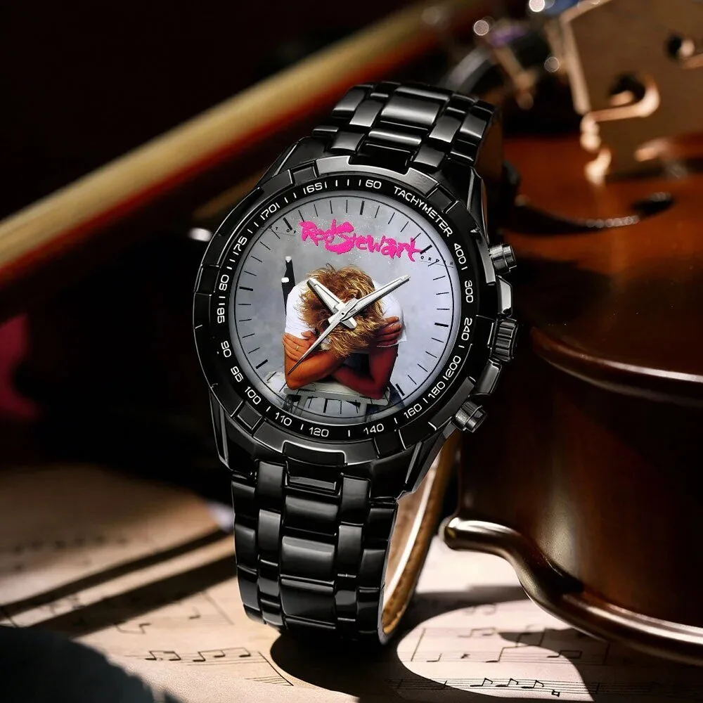 Rod Stewart Album Art Stainless Steel Chronograph Watch 58 Rod Stewart Album Art Stainless Steel Chronograph Watch