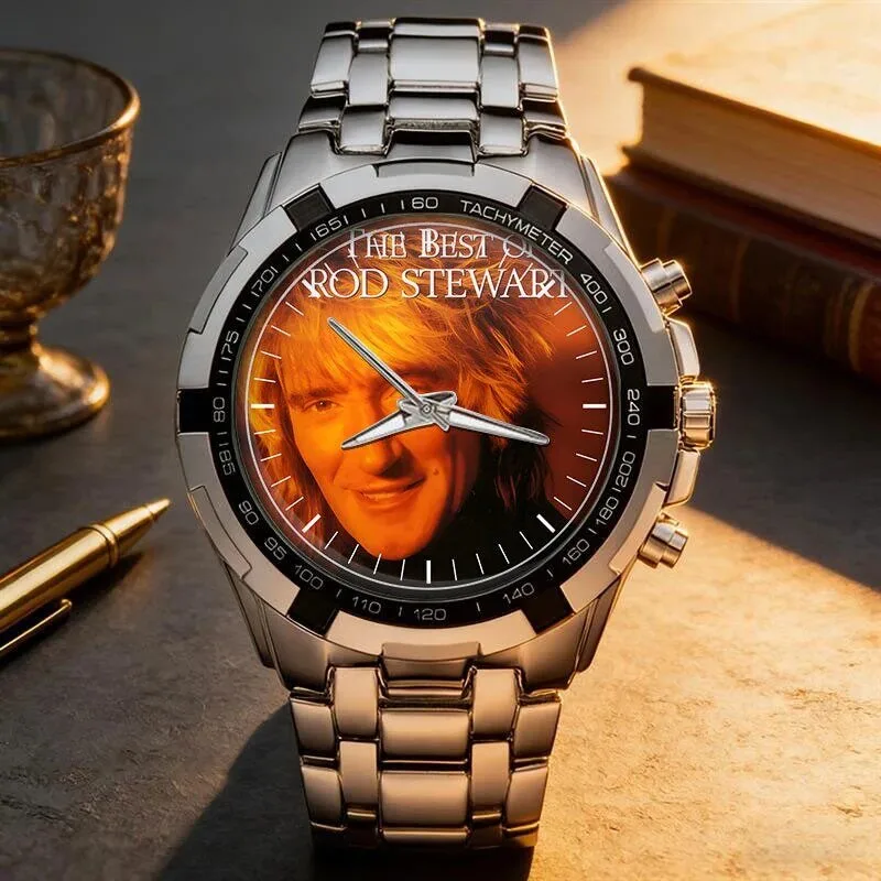 Rod Stewart Album Art Stainless Steel Chronograph Watch 63 Rod Stewart Album Art Stainless Steel Chronograph Watch