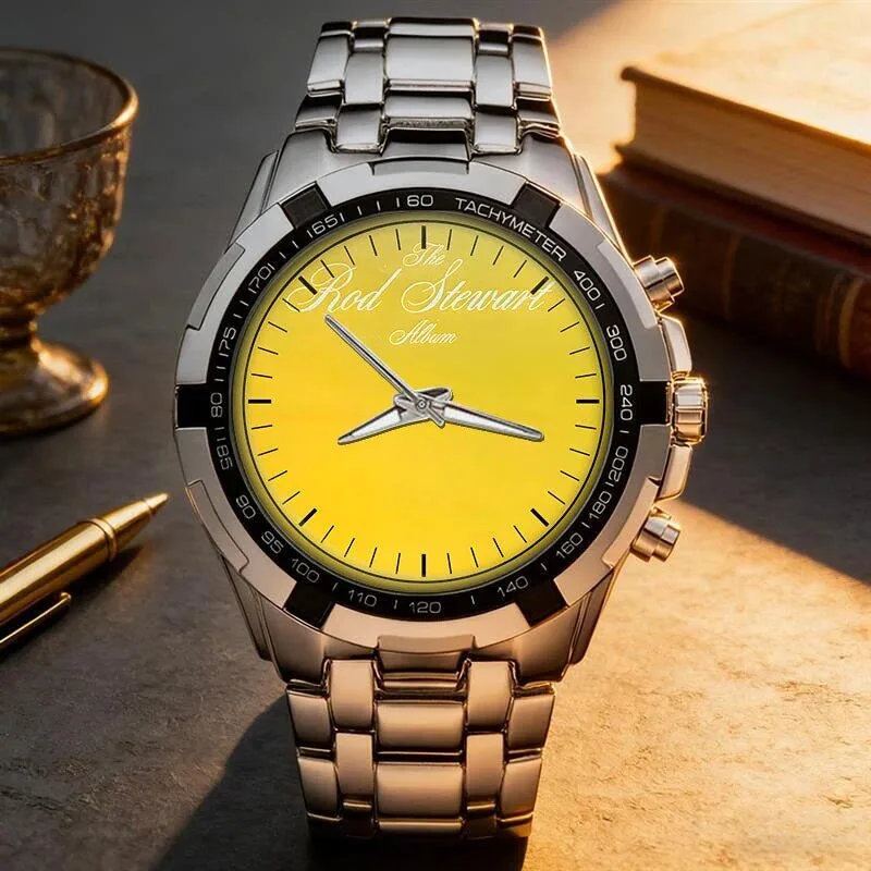 Rod Stewart Album Art Stainless Steel Chronograph Watch 65 Rod Stewart Album Art Stainless Steel Chronograph Watch
