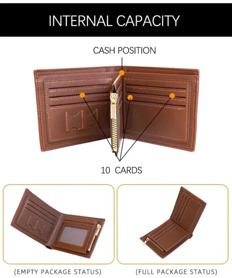 Godzilla City Silhouette Personalized Brown Leather Wallet for Men 4 Godzilla City Silhouette Personalized Brown Leather Wallet for Men
