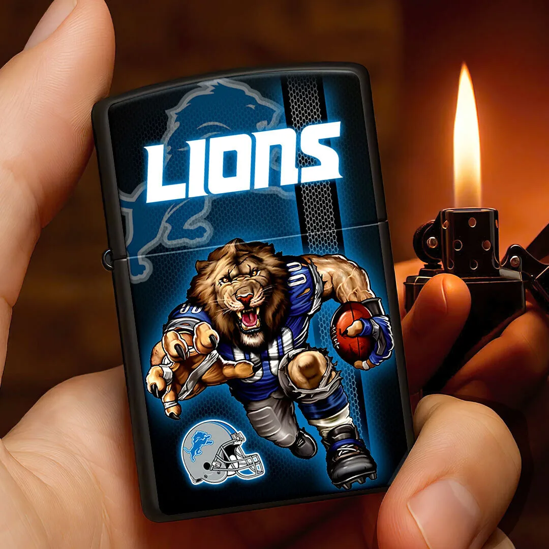 Detroit Lions Football Team Mascot Zippo Lighter