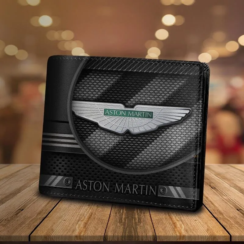 Aston Martin Logo Racing Stripe Bi-Fold Leather Wallet 10 Aston Martin Logo Racing Stripe Bi-Fold Leather Wallet