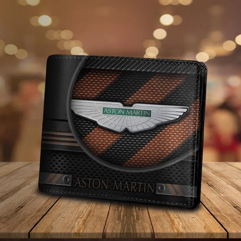 Aston Martin Logo Racing Stripe Bi-Fold Leather Wallet 14 Aston Martin Logo Racing Stripe Bi-Fold Leather Wallet