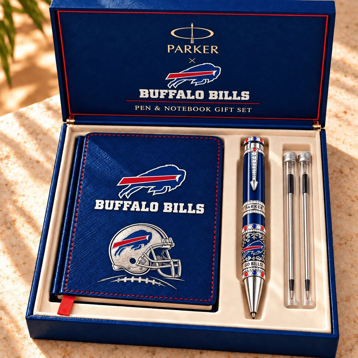 Buffalo Bills Parker Pen and Notebook NFL Football Gift Set