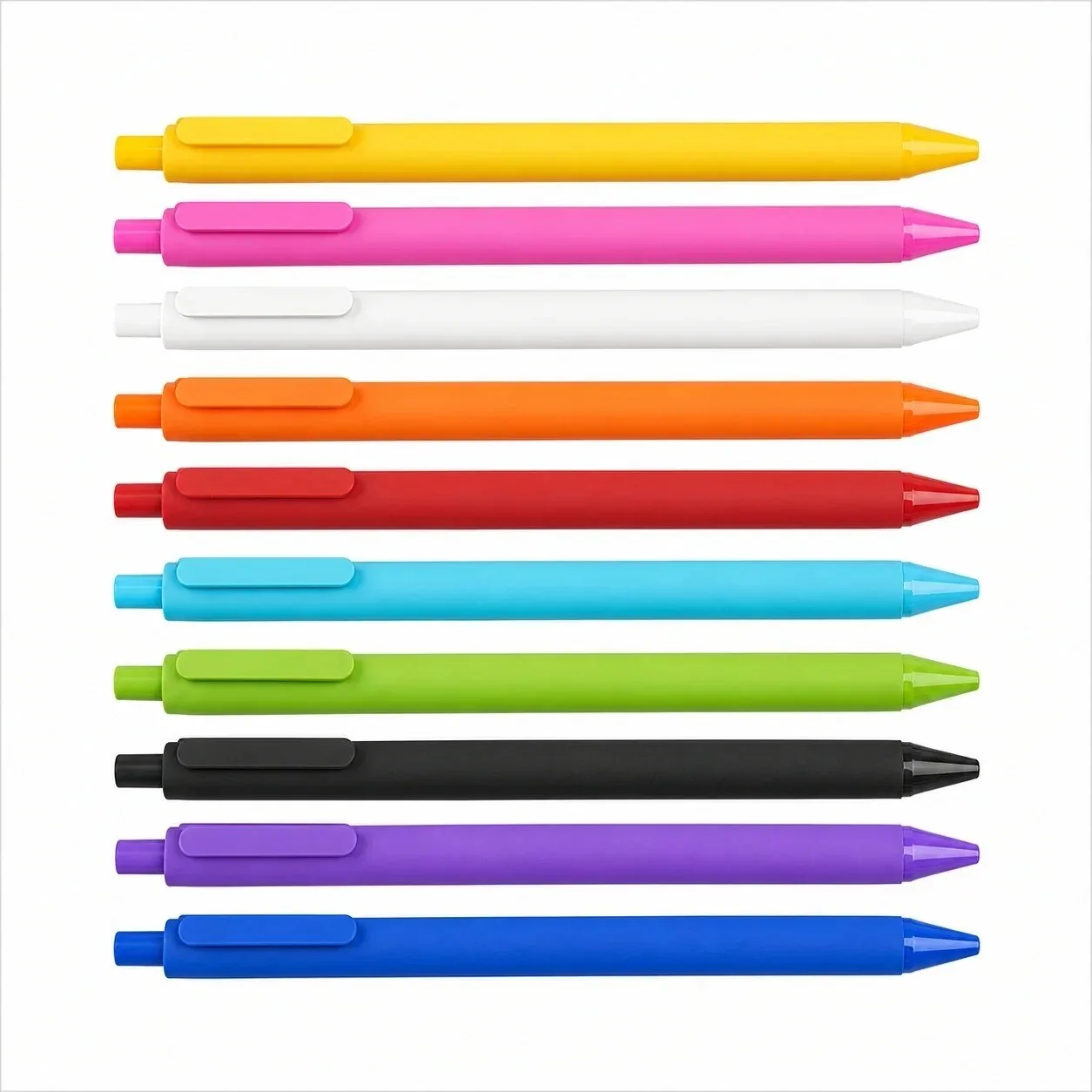 Colorful Retractable Ballpoint Pen Set, 10 Piece Assorted Ink Pens