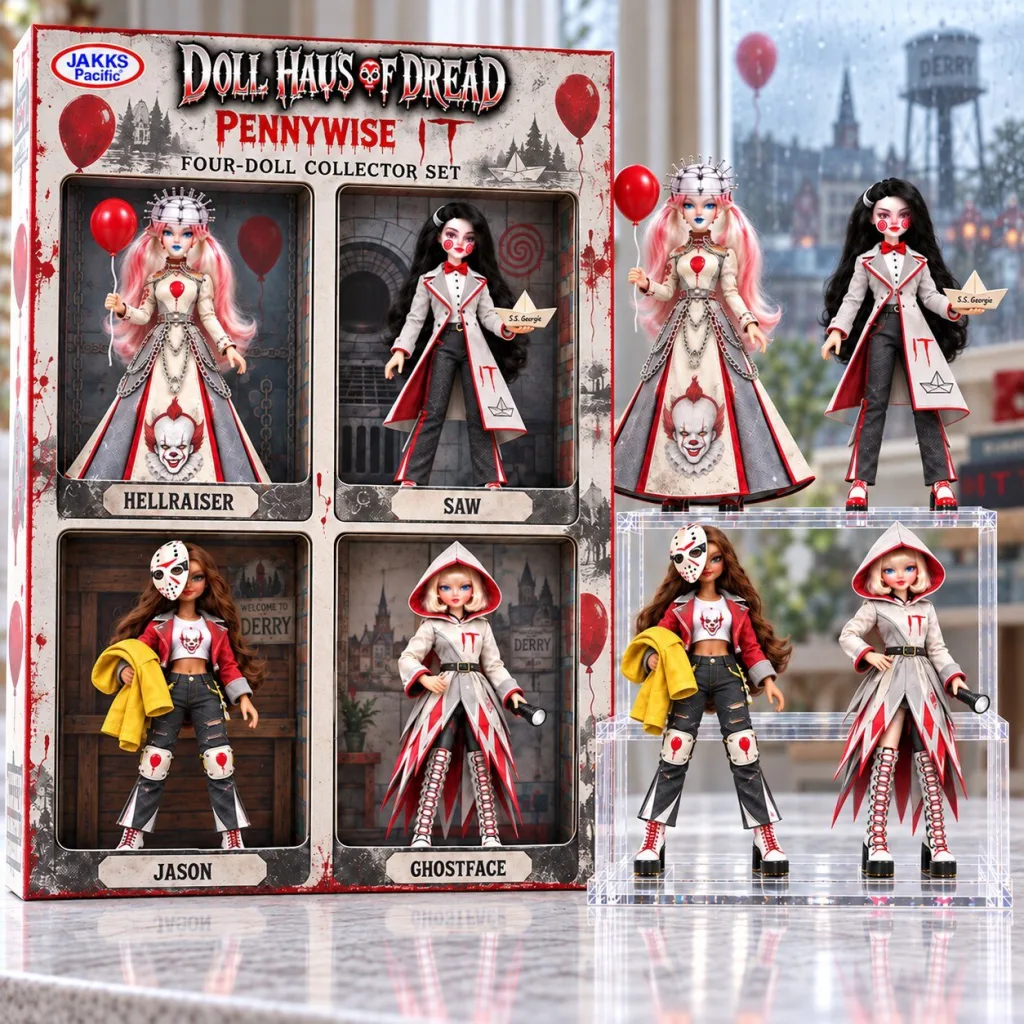 Doll Haus of Dread Pennywise Hellraiser Saw Jason Ghostface Collector Set Doll Haus of Dread Pennywise Hellraiser Saw Jason Ghostface Collector Set