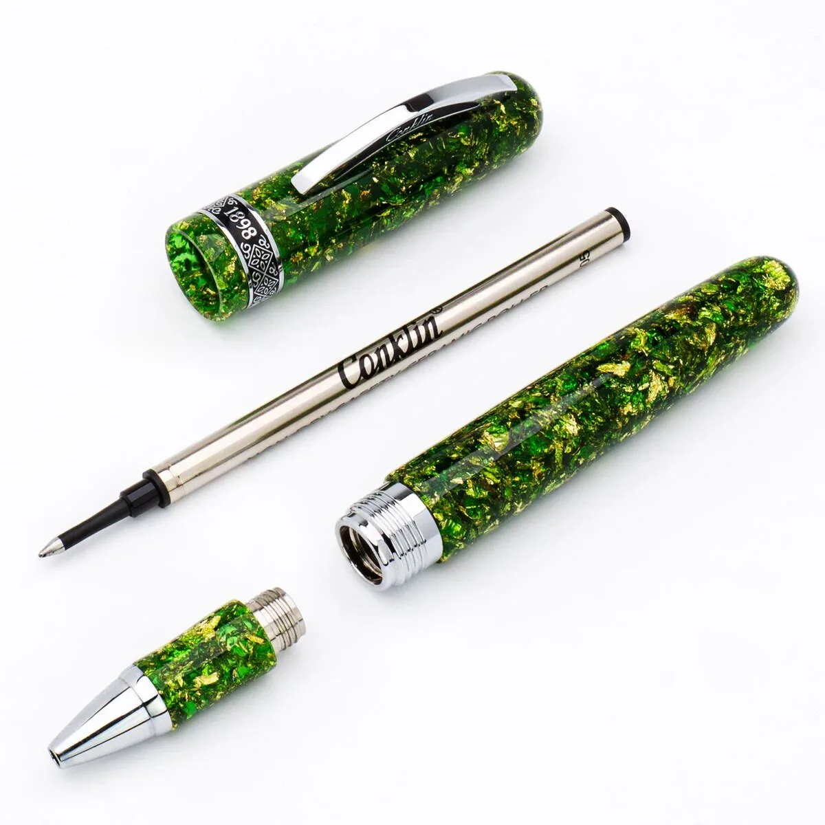 Conklin 1898 Collection Solaris Green Rollerball Pen with Chrome Trim