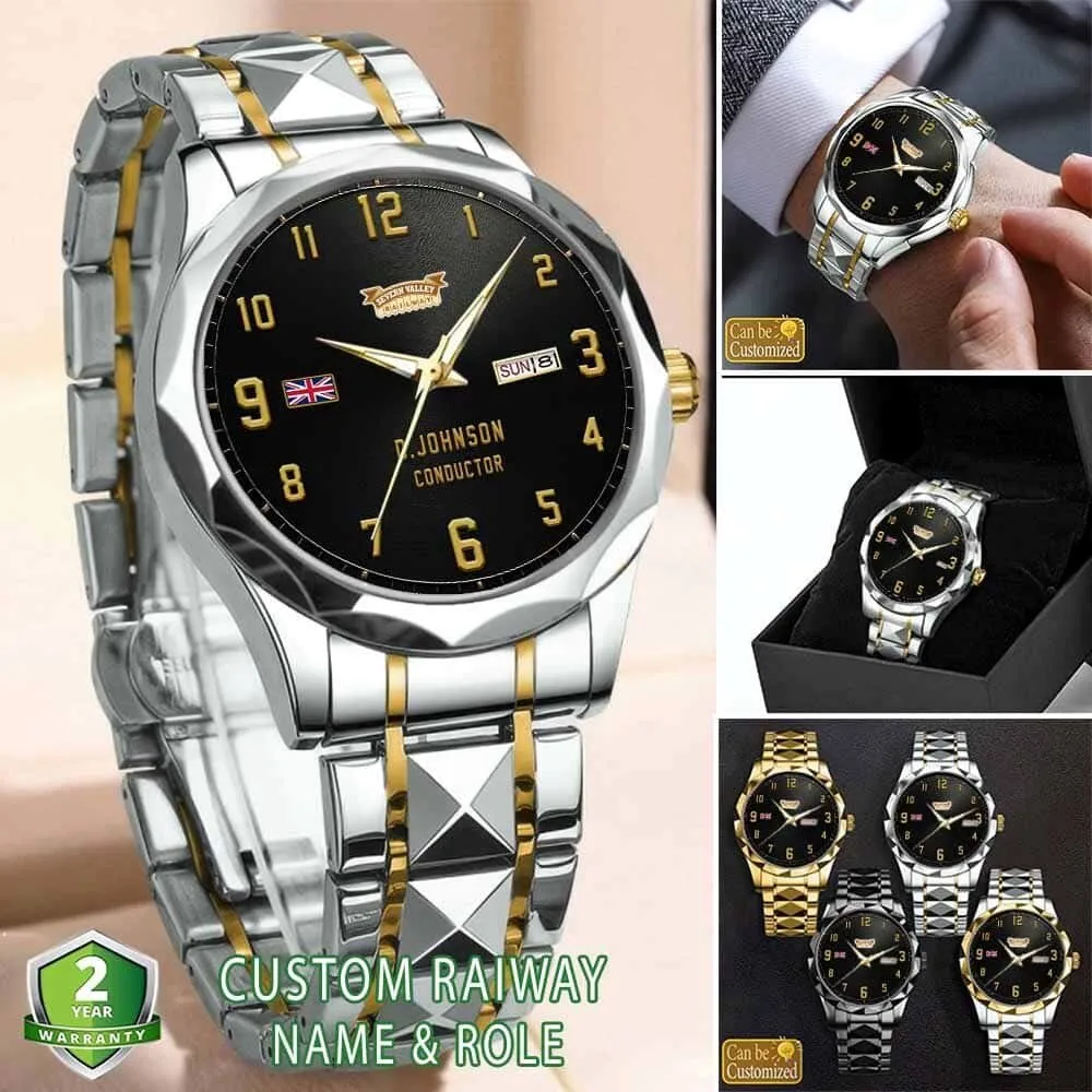 Severn Valley Railway Custom Engraved Stainless Steel Watch 5 Severn Valley Railway Custom Engraved Stainless Steel Watch