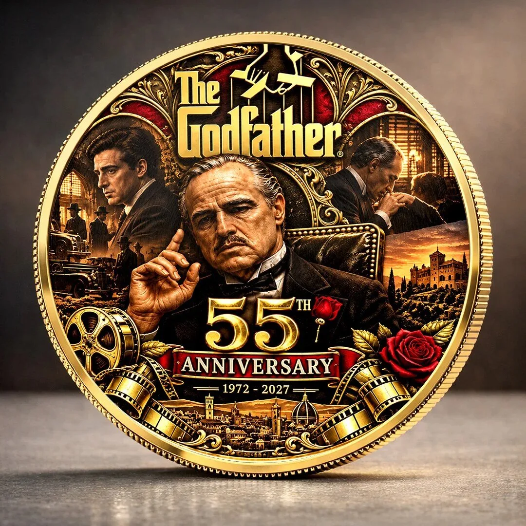 Collectible Gold Coin Commemorating The Godfather's 55th Anniversary