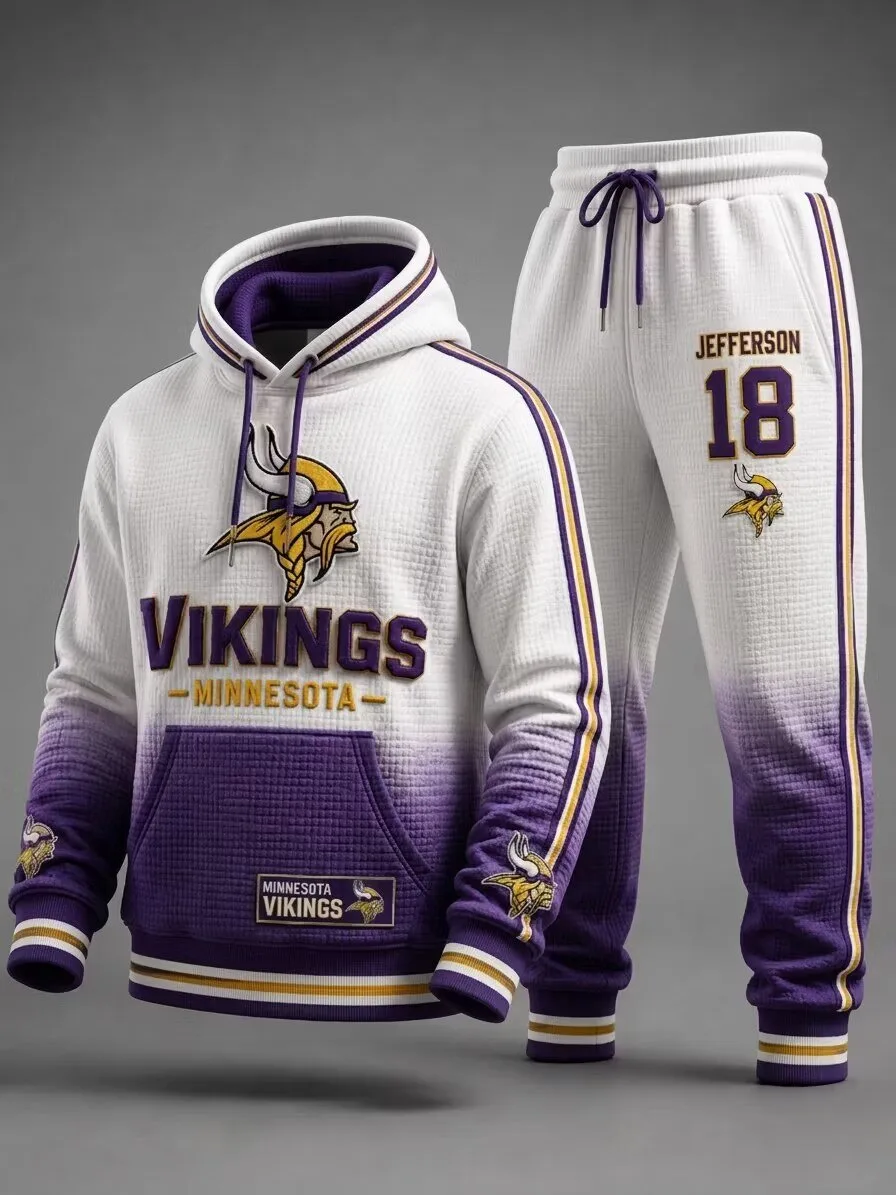 Minnesota Vikings Justin Jefferson Number 18 Football Team Hoodie 1 Minnesota Vikings Justin Jefferson Number 18 Football Team Hoodie