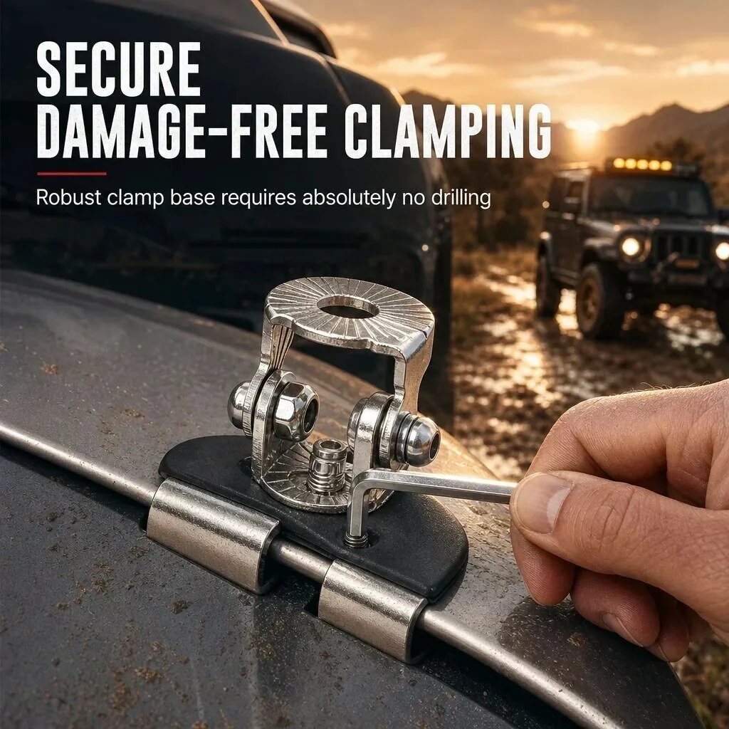 Damage-Free Hood Light Brackets for Car Engine Work Lights Modification 15 Damage-Free Hood Light Brackets for Car Engine Work Lights Modification