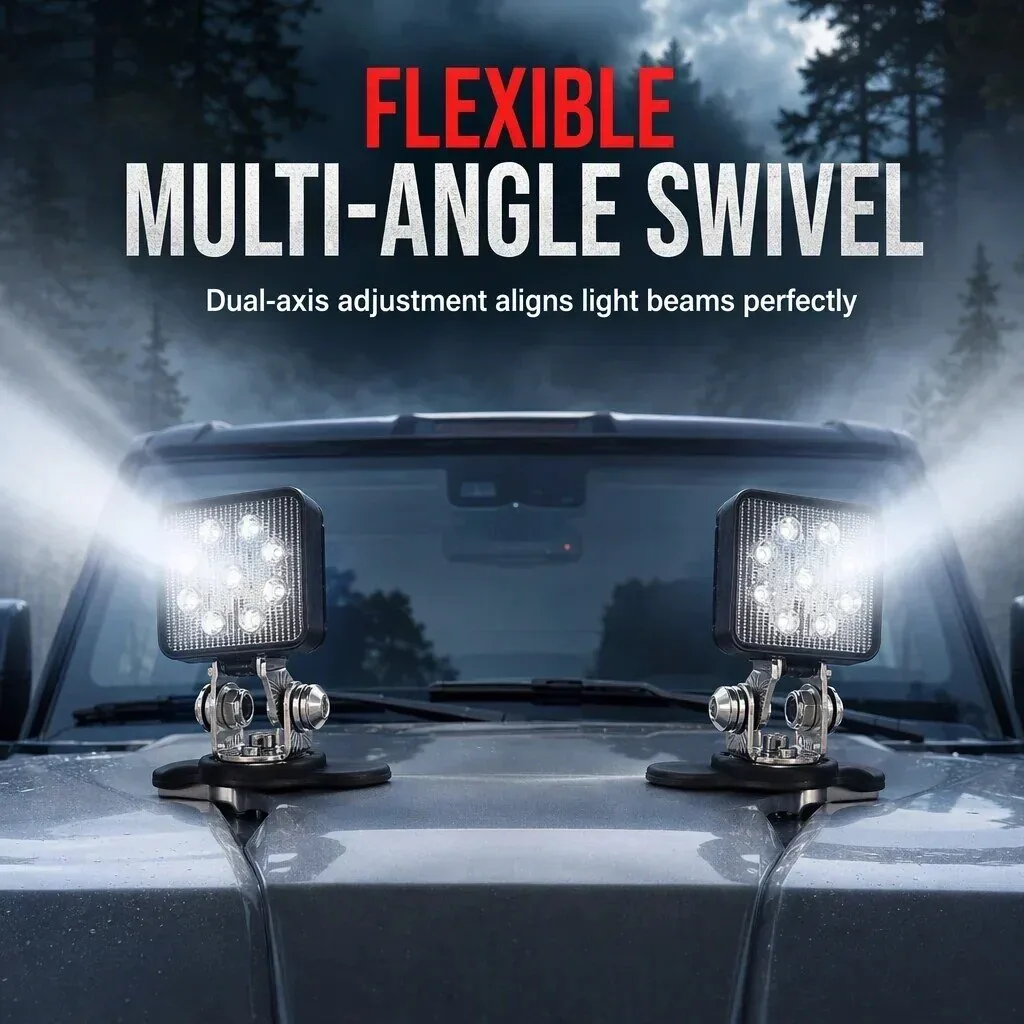 Damage-Free Hood Light Brackets for Car Engine Work Lights Modification 16 Damage-Free Hood Light Brackets for Car Engine Work Lights Modification
