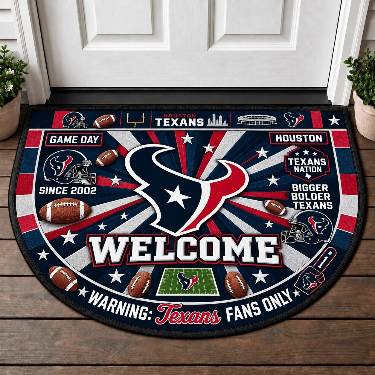 Houston Texans NFL Football Team Welcome Doormat for Fans