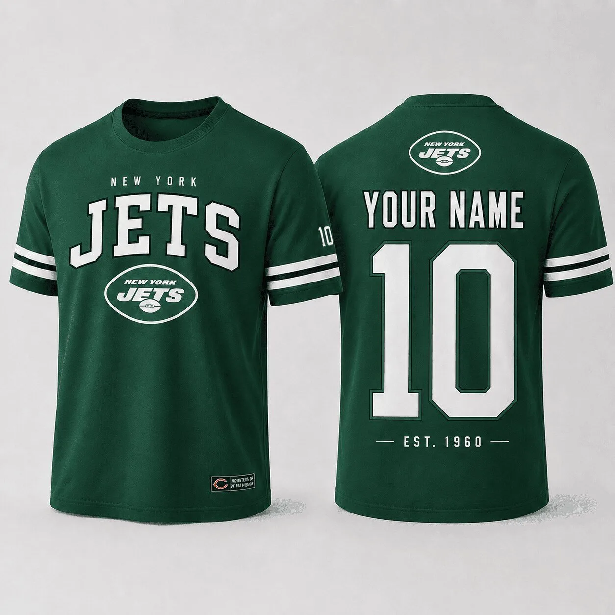 New York Jets Fan Shirt Custom Name Number NFL Football T-Shirt