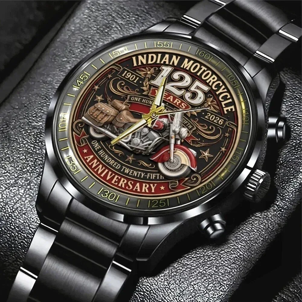 125th Anniversary Stainless Steel Watch by Indian Motorcycle