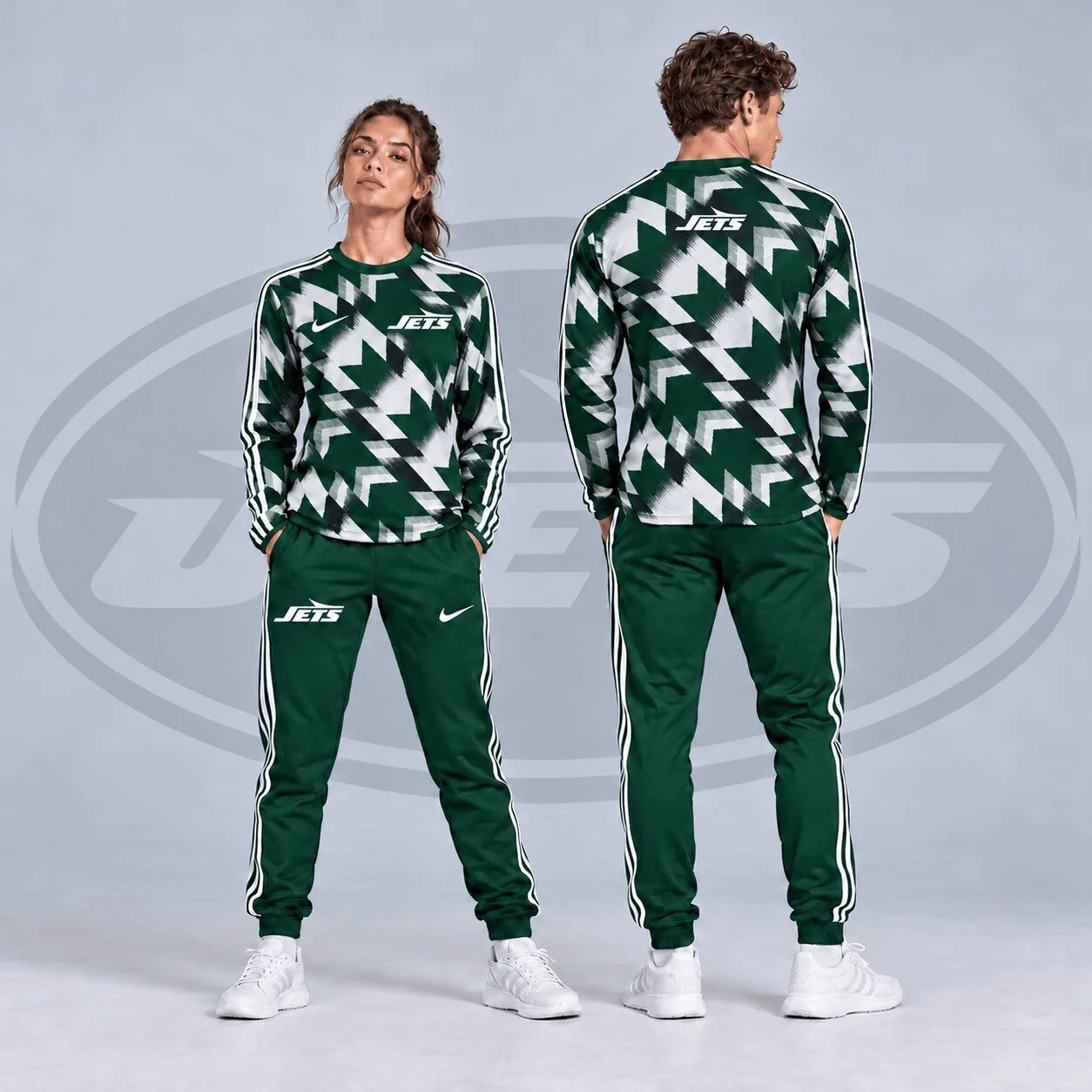 New York Jets Abstract Zigzag Camo Long Sleeve Crewneck Shirt 1 New York Jets Abstract Zigzag Camo Long Sleeve Crewneck Shirt