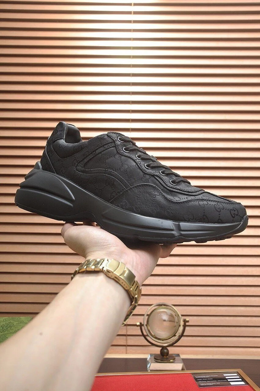 Gucci Black Monogrammed Fashion Sneakers for Women 5 Gucci Black Monogrammed Fashion Sneakers for Women