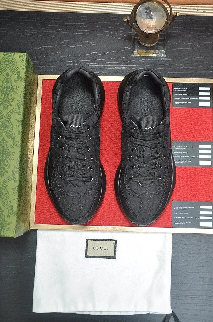 Gucci Black Monogrammed Fashion Sneakers for Women 6 Gucci Black Monogrammed Fashion Sneakers for Women
