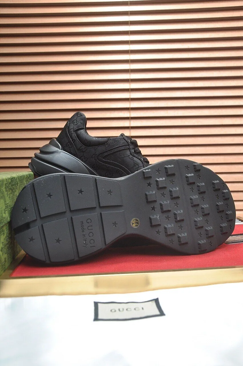Gucci Black Monogrammed Fashion Sneakers for Women 7 Gucci Black Monogrammed Fashion Sneakers for Women
