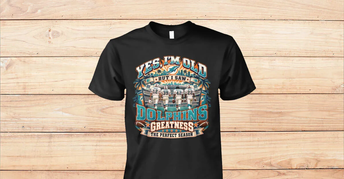 Miami Dolphins Perfect Season Football Team Greatness Black T-Shirt