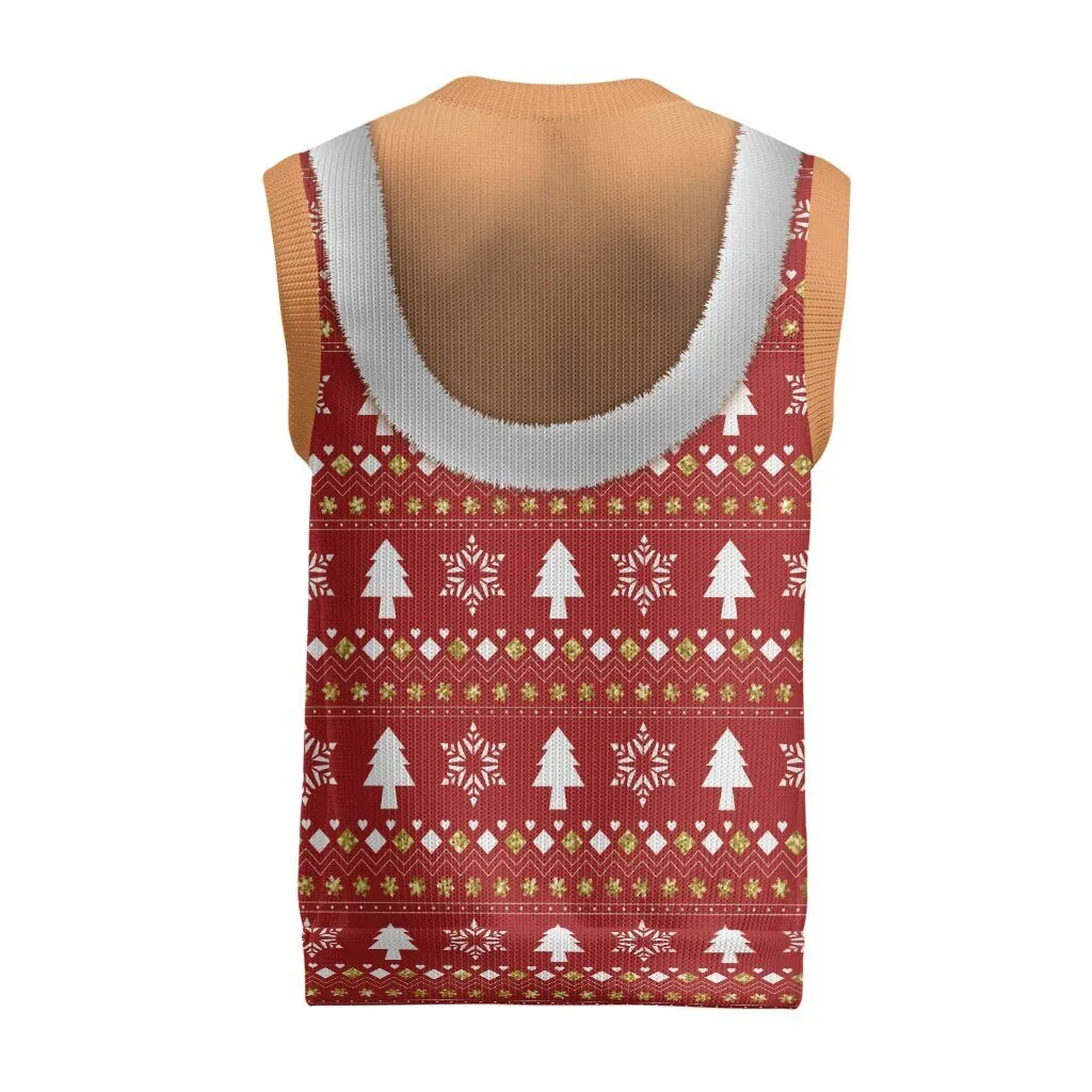 Funny Christmas Gold Star Pasty Ugly Knit Pattern Holiday Sweater Vest 6 Funny Christmas Gold Star Pasty Ugly Knit Pattern Holiday Sweater Vest