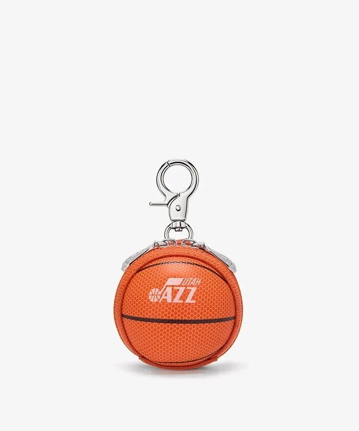 Utah Jazz Basketball Mini Pouch Keychain with Zipper Closure
